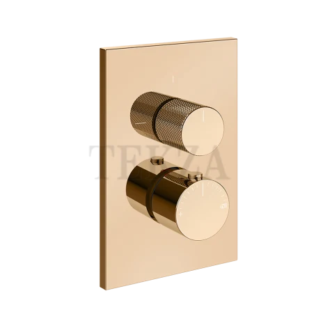 Gessi Inverso Diamantato Термостат для душа, 3 потока, внешняя часть 73637-735, Warm Bronze PVD