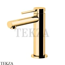 Gattoni Circle One Смеситель для раковины, с донным клапаном 9042/90D0, Gold 24 kr