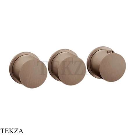 Gessi Habito Bath-shower Термостат на 2 потока, внешняя часть 63434-708, Copper Brushed