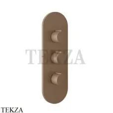 Gessi Ingranaggio-Anello Термостат для душа, 2 потока, внешняя часть 43064-708, Copper Brushed