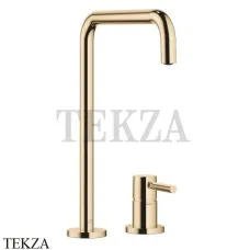 Dornbracht Meta Square Смеситель для кухни на два отверстия 32815861-09, латунь глянец (23kt Gold)