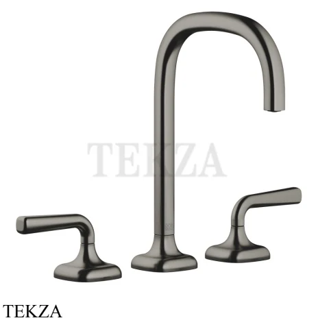 Dornbracht COYA Смеситель для раковины 3 отв. 165, с донным клапаном 20713414-99, Dark Platinum matt