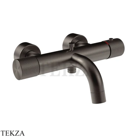 Gessi Habito DIAMANTATO Термостатический смеситель для ванны с изливом 70613-707, Black Metal Br. PVD