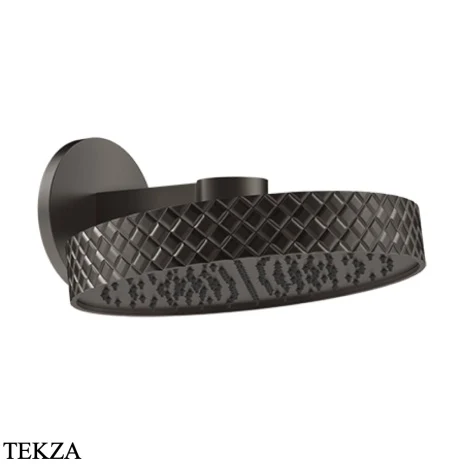 Gessi Pelle Tresse Верхняя лейка с кронштейном D30,5 см, 78148-707, Black Metal Brushed PVD