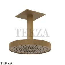 Gessi Inverso RIGATO Верхняя душевая лейка с кронштейном 30 см 63572-713, Antique Brass