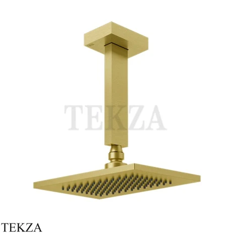 Gessi Rettangolo shower Верхний душ с потолочным кронштейном 20151-716, Gold Br. PVD