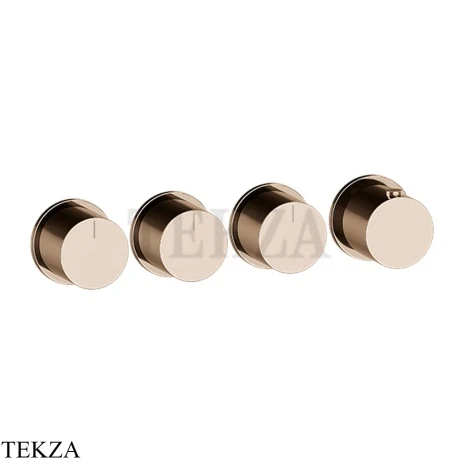 Gessi Habito Bath-shower Термостат на 3 потока, внешняя часть 63436-030, Copper PVD
