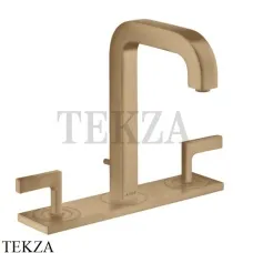 Axor Citterio Смеситель для раковины на 3 отверстия 170, с донным клапаном 39136140, Brushed Bronze