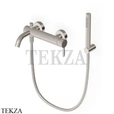 Zucchetti Isy22 Смеситель для ванны с душевым гарнитуром ZIS139.C3, brushed nickel