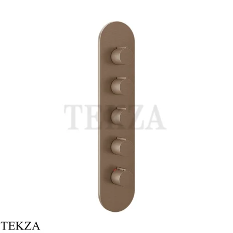 Gessi Ingranaggio-Anello Термостат для душа, 4 потока, внешняя часть 43068-708, Copper Brushed PVD
