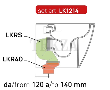 Flaminia LINK Plus соединительный комплект для выпуска в пол 12–14 см, белый