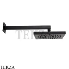 Bossini Black & White Верхняя душевая лейка с настенным кронштейном 35 см H69720H.073, черный матовый