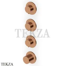 Zucchetti Helm Термостат для душа на 3 потока, внешняя часть ZHE803.XP91, brushed copper PVD