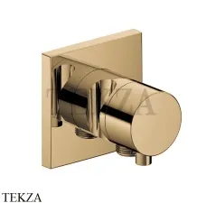 Keuco IXMO Comfort Вентиль запорный с выводом для шланга, держатель, квадрат 59541031202, Бронза шлифованная