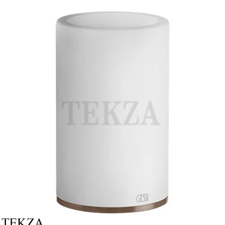 Gessi 316 ACCESSORIES Стакан для зубных щеток настольный, композит белый 54731-708, Copper Brushed PVD