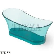 Dea Design Elegant Ванна отдельностоящая овальная 175x75 Glasstech DD8614 1750 R8, Lake Water Blue R8