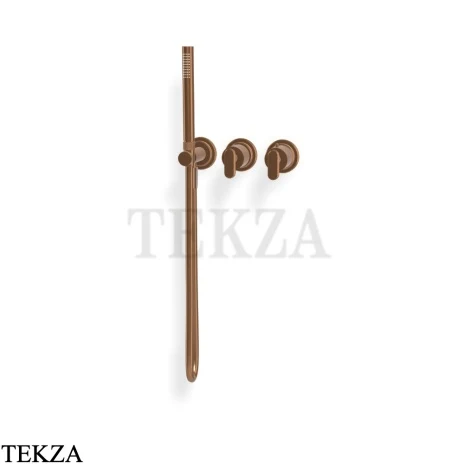 FIMA Carlo Frattini Park Line Термостат для душа, с гарнитуром, внешняя часть F1319WX9ZS, Brushed Amber Bronze