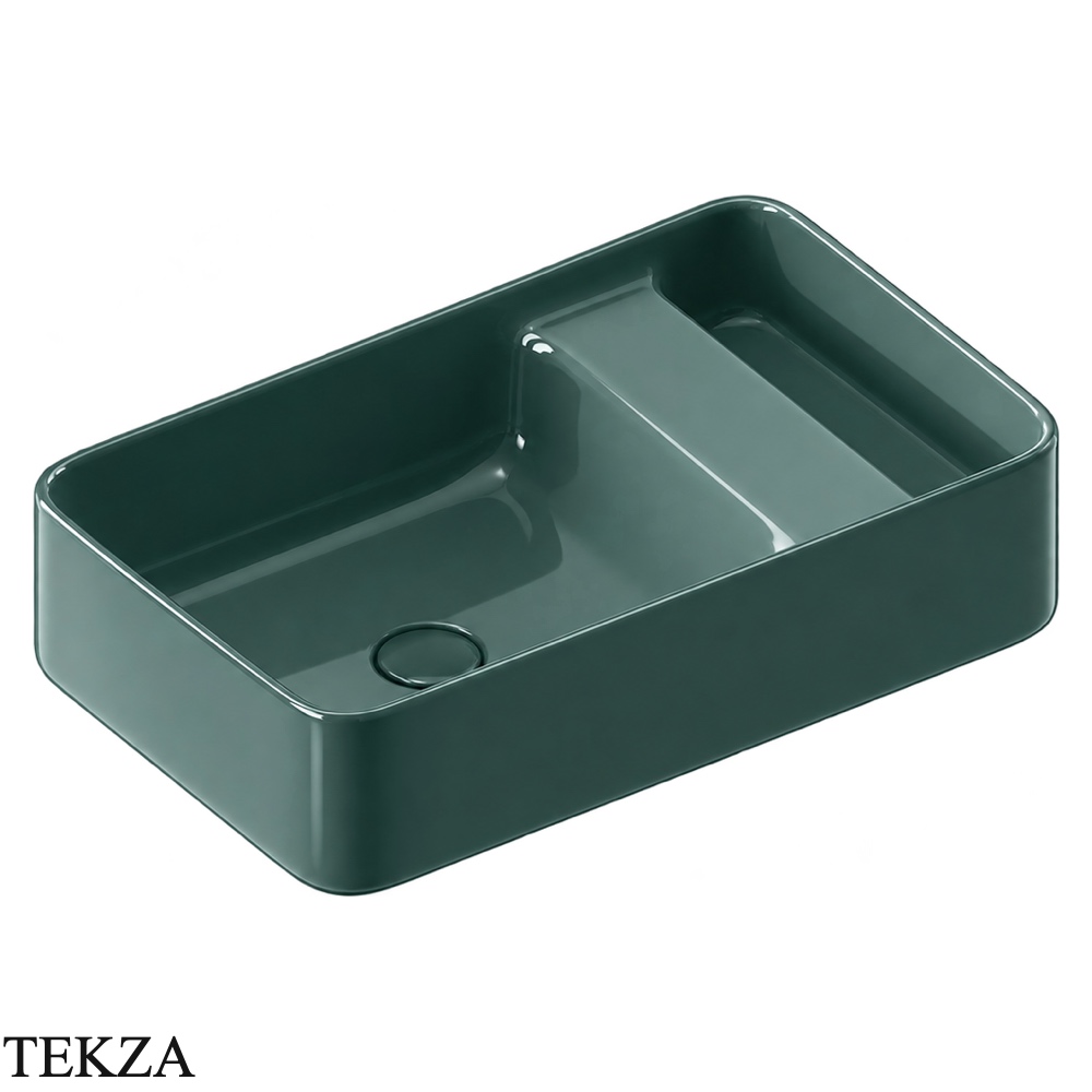 ArtCeram Brooklyn раковина подвесная и накладная The.Saniglaze с боковым сухим отсеком BNL003 69 34, Ivy глянец