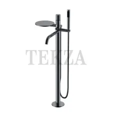 Boheme Stick Смеситель для ванны напольный, комплект Stick 129-SGM.4 Shine Gun Metal SPIRALE