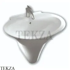 Hatria Sculture Раковина подвесная, с переливом Y0LZ01, белый глянец