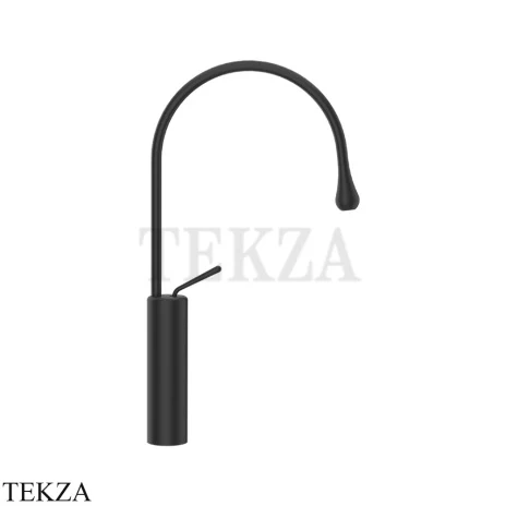 Gessi Goccia Смеситель для раковины высокий, без сливного гарнитура 33609-299, Matte Black