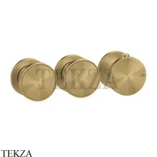 Gessi Origini ACCENT Термостат для душа 2 потока, внешняя часть 66334-727, Brushed Brass