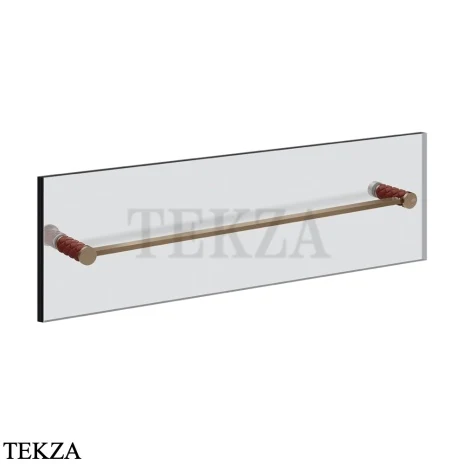 Gessi Pelle Tresse Полотенцедержатель для крепления на стекло, 60 см 78715-447, Red Cherry/ Coffee Bronze Br. PVD
