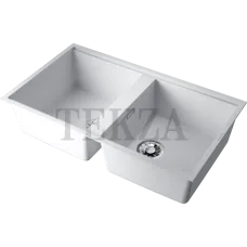 Omoikiri Kitagawa 83-2-U Кухонная мойка Artceramic две большие чаши 4993809 белый