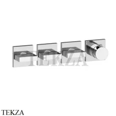 Gessi Rettangolo shower Термостат на 3 потока, внешняя часть 44336-031, хром глянец