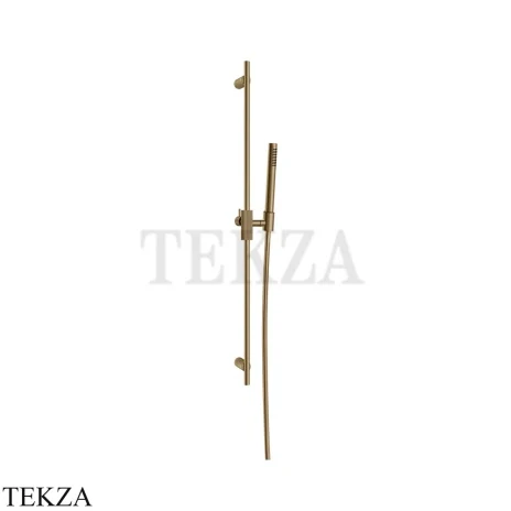 Gessi INGRANAGGIO Штанга в комплекте с душевой лейкой 63584-726, Warm Steel Br. PVD