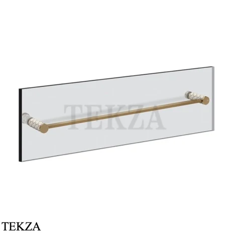 Gessi Pelle Tresse Полотенцедержатель для крепления на стекло, 60 см 78715-448, Crème/ Deep Bronze Br. PVD