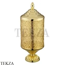 Migliore LUXOR Баночка настольная для ванных принадлежностей 26160, золото глянец