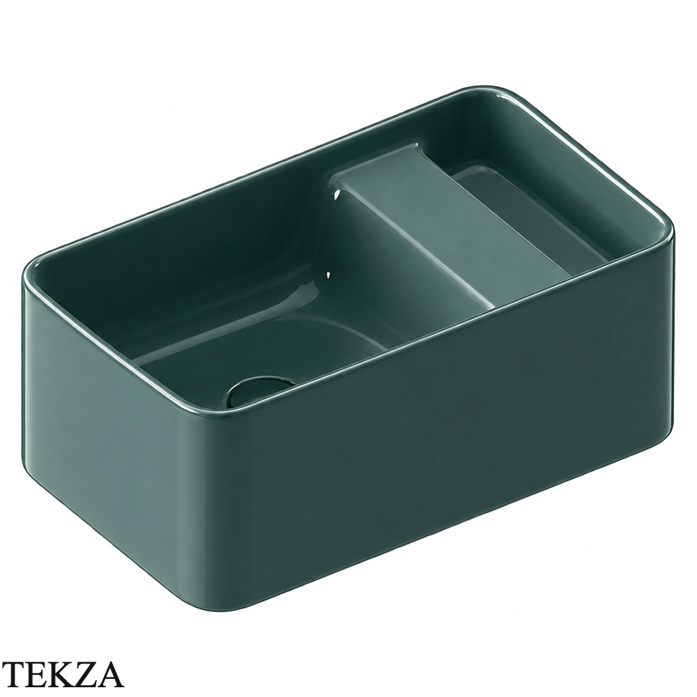 ArtCeram Brooklyn раковина подвесная и накладная The.Saniglaze с боковым сухим отсеком BNL004 69 34, Ivy глянец