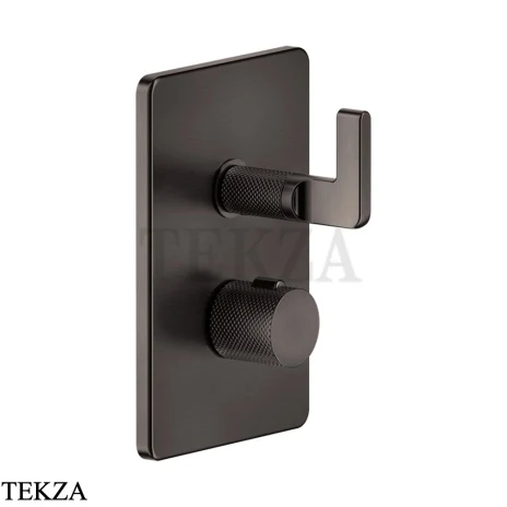 Gessi INCISO SHOWER Термостатический смеситель, 3 потока, внешняя часть 58136-707, Black Metal Brushed PVD