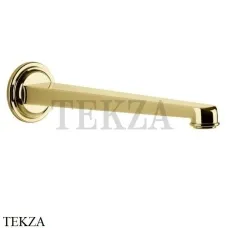 Gessi VENTI20 Излив настенный для раковины 24,3 см 65101-246, Gold PVD