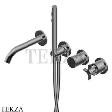 Ritmonio Diametro35 Cross Смеситель для ванны, внешняя часть PR53EC201 CRB, Black Chrome