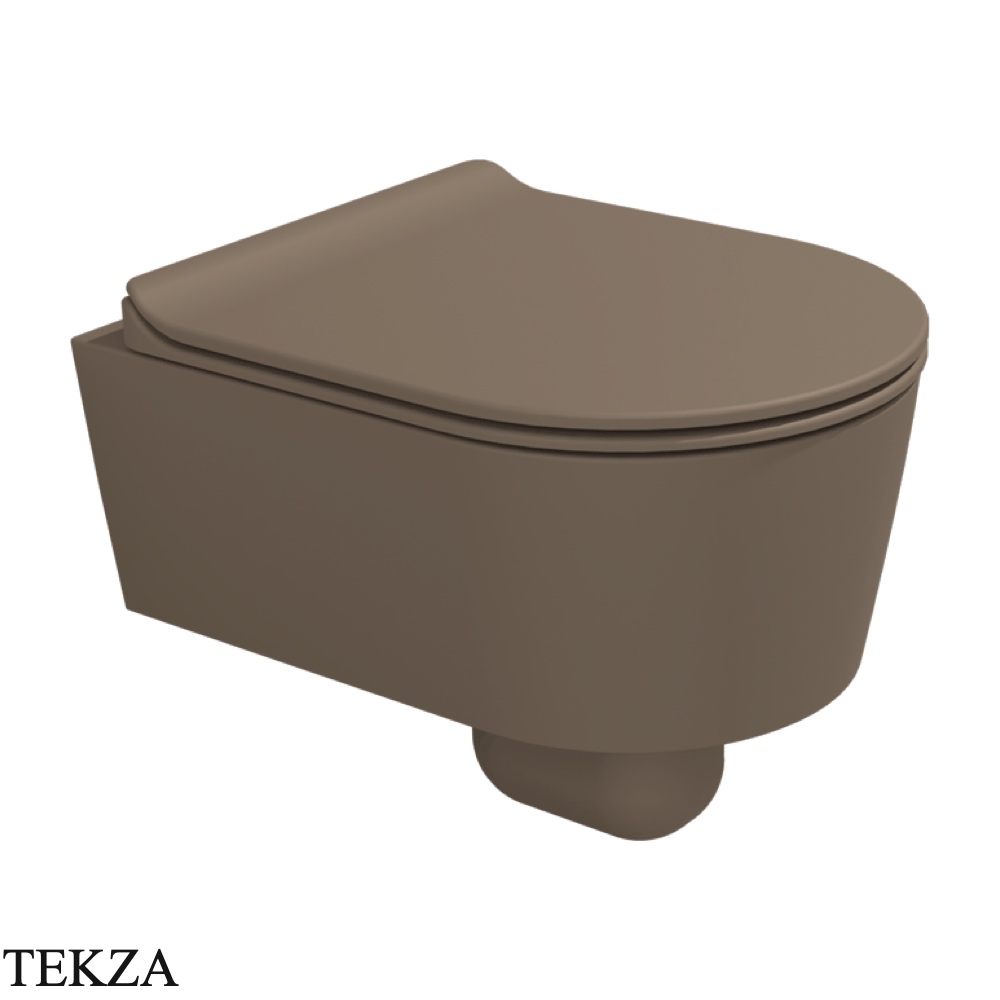 Flaminia LINK Mini Link унитаз подвесной GoClean чаша без ободка 5064GFAN, коричневый Fango матовый