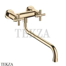 Dornbracht TARA Смеситель для кухни на стену двухвентильный 31151892-09, латунь глянец (23kt Gold)