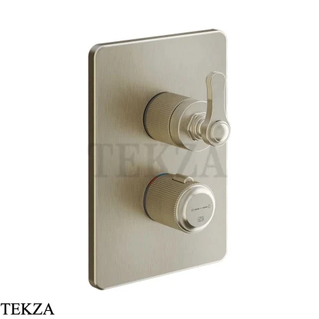 Gessi VENTI20 Термостат для душа, 2 потока, внешняя часть 65135-149, Finox Brushed Nickel