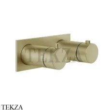 Gessi Ingranaggio-Anello Термостат для душа на планке, 2 потока, внешняя часть 63334-727, Brushed Brass