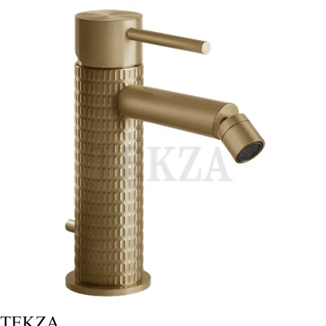 Gessi 316 MECCANICA Смеситель для биде, с донным клапаном 54207-726, Warm Steel Brushed PVD