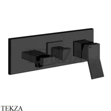 Gessi RETTANGOLO K Смеситель для душа (1 верх.душ/2 руч.душ), внешняя часть 53141-299, Black XL Gessi RETTANGOLO K Смеситель для душа (1 верх.душ/2 руч.душ), внешняя часть 53141-299, Black XL