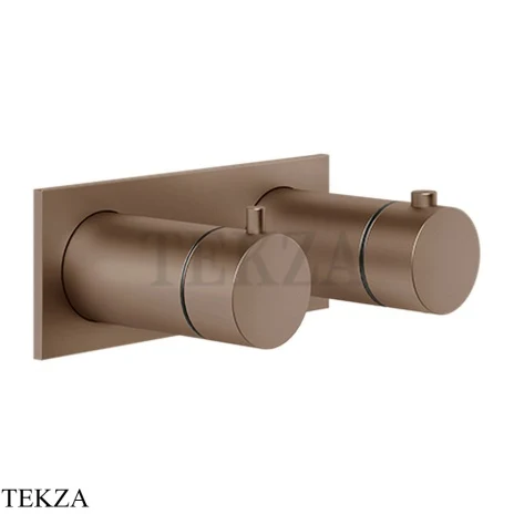 Gessi Ingranaggio-Anello Термостат для душа на планке, 3 потока, внешняя часть 63336-708, Copper Brushed PVD