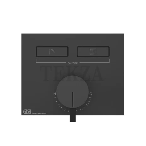 Gessi HI-FI Однорычажный смеситель, на 2 потока, внешняя часть 63079-299, черный матовый
