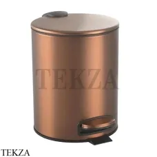 Boheme Uno Ведро для мусора круглое 5л, с педалью Uno 10426-BRB, brushed bronze