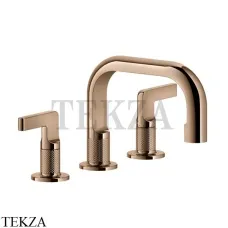 Gessi INCISO Смеситель для раковины, с донным клапаном 58011-030, Copper глянец
