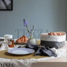 ADJ Корзина-ёмкость для хлеба 20x20 см 0037.03/01, серый/черный