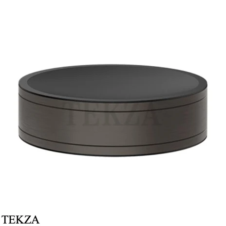 Gessi Pelle Tresse Мыльница настольная круглая 78525-707, Black Metal Brushed PVD