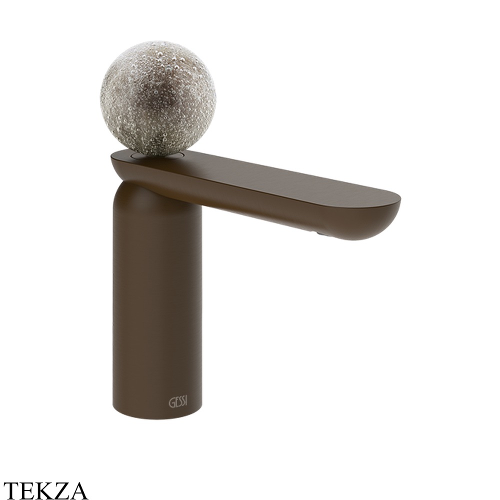 Gessi Perle Смеситель для раковины, без донного клапана 74602-845, бронза Dark Brush