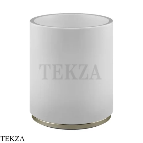 Gessi ANELLO Корзина для мусора, композит белый 45590-720, Nickel PVD
